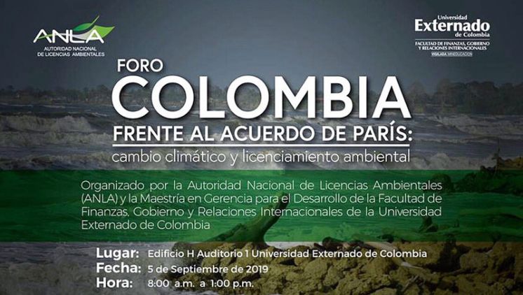 Foro Colombia frente al acuerdo de París: Cambio climático y licenciamiento ambiental